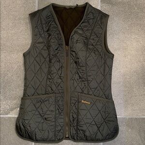 Barbour Women's Dark Olive Betty Fleece Liner Vest (Size 4)